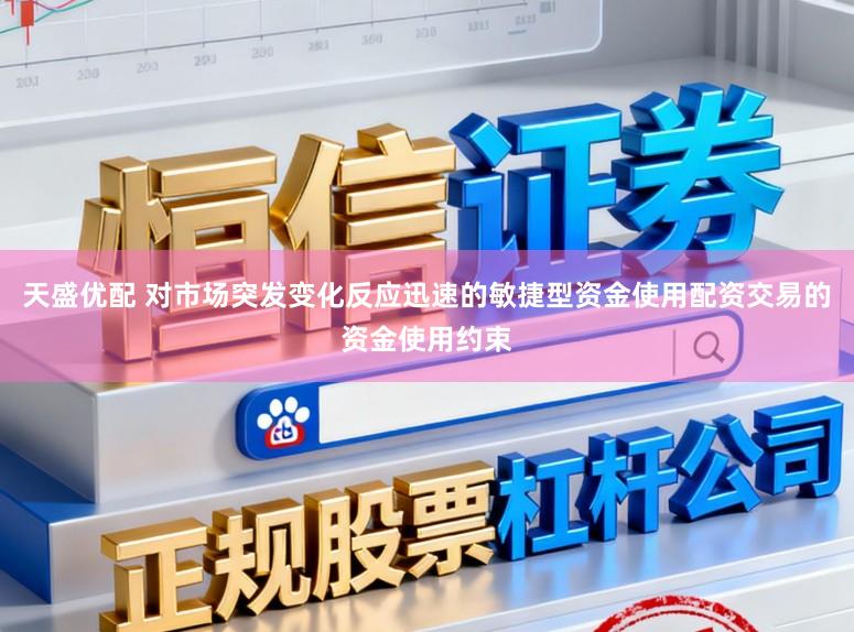 天盛优配 对市场突发变化反应迅速的敏捷型资金使用配资交易的资金使用约束